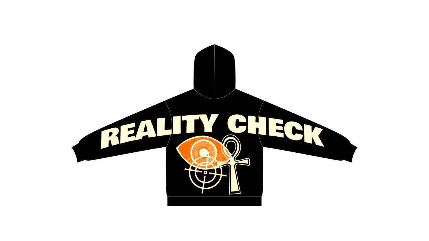 Black Reality Check Hoodie